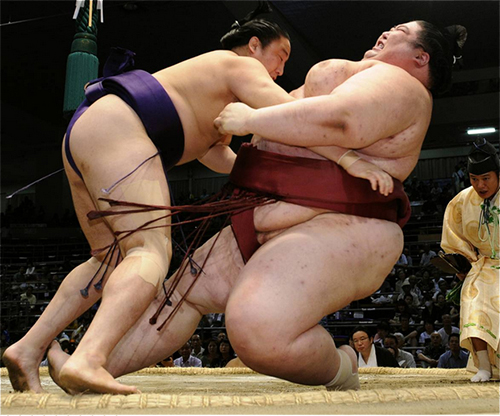 Luchadores de sumo.